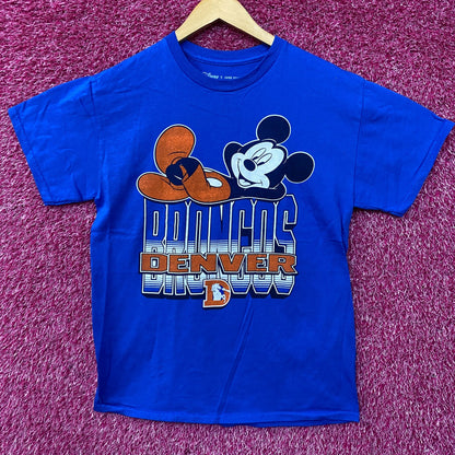 Disney x Junk Food NFL Denver Broncos Mickey Mouse Kick Back T-Shirt Small