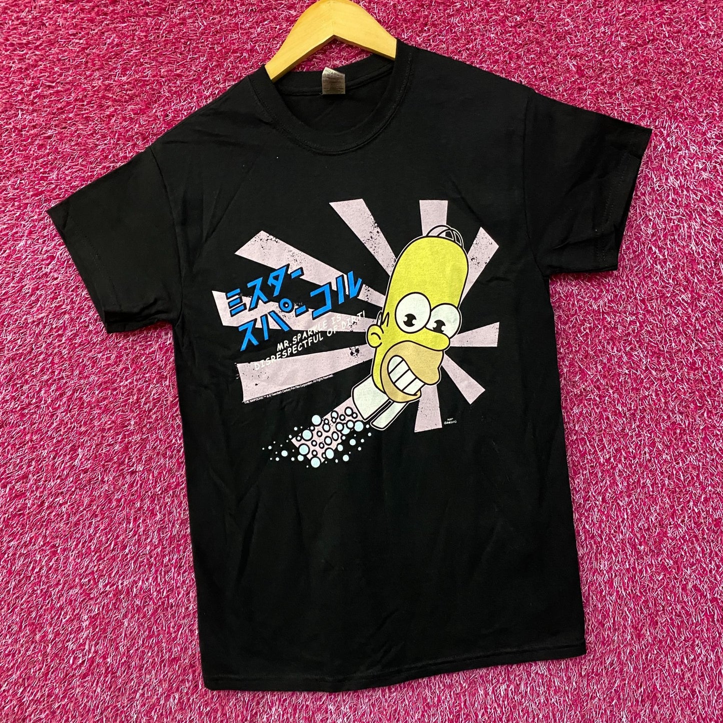 Homers Japanese Promo Mr Sparkles The Simpsons Cartoon Tee Small