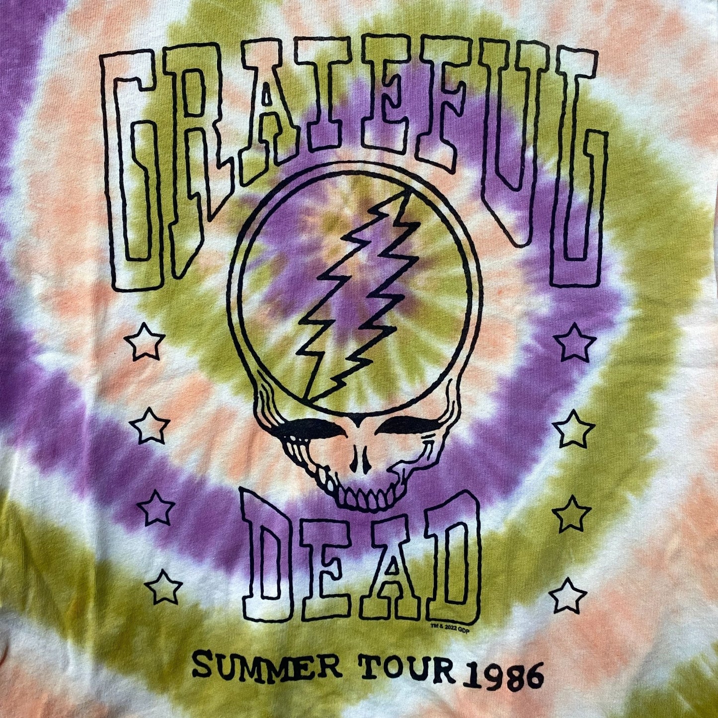 Junk Food Grateful Dead Summer Tour Tie Dye Vintage Style T-Shirt Small