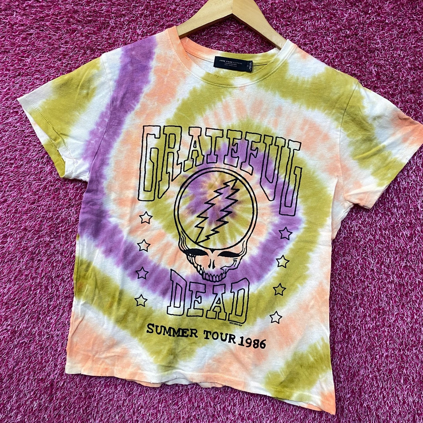 Junk Food Grateful Dead Summer Tour Tie Dye Vintage Style T-Shirt Small