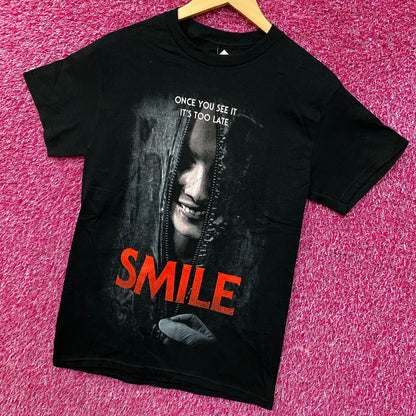 Smile Once You See It, It's too Late Movie Poster Tshirt size Small
