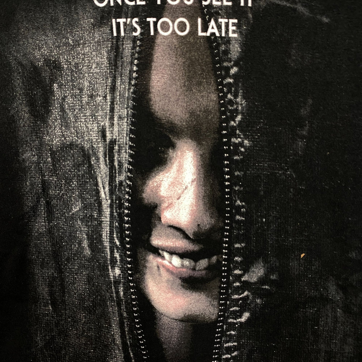 Smile Once You See It, It's too Late Movie Poster Tshirt size Small