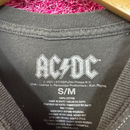 AC/DC Splatter Spell Out Hells Bells Hard Rock Band Tee M