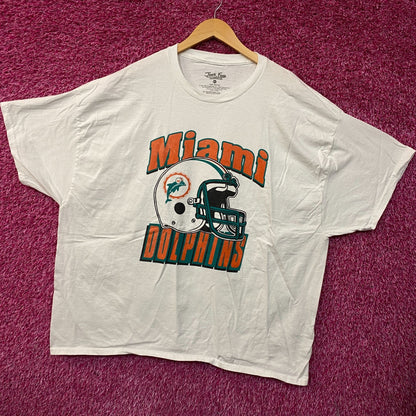 Junk Food NFL Miami Dolphins Throwback Helmet Logo T- Shirt 2XL