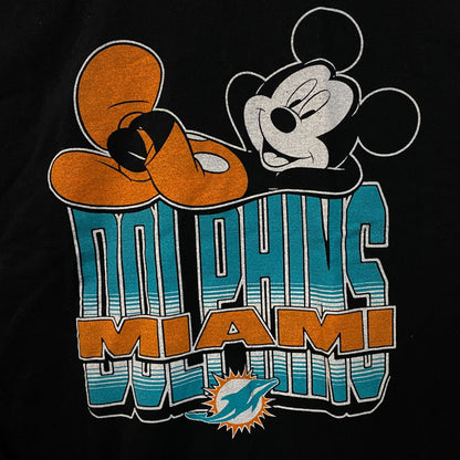 Disney x Junk Food NFL Miami Dolphins Mickey Mouse Kick Back T-Shirt XL