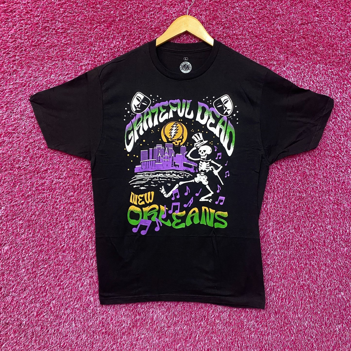 Grateful Dead New Orleans Black T-Shirt Large