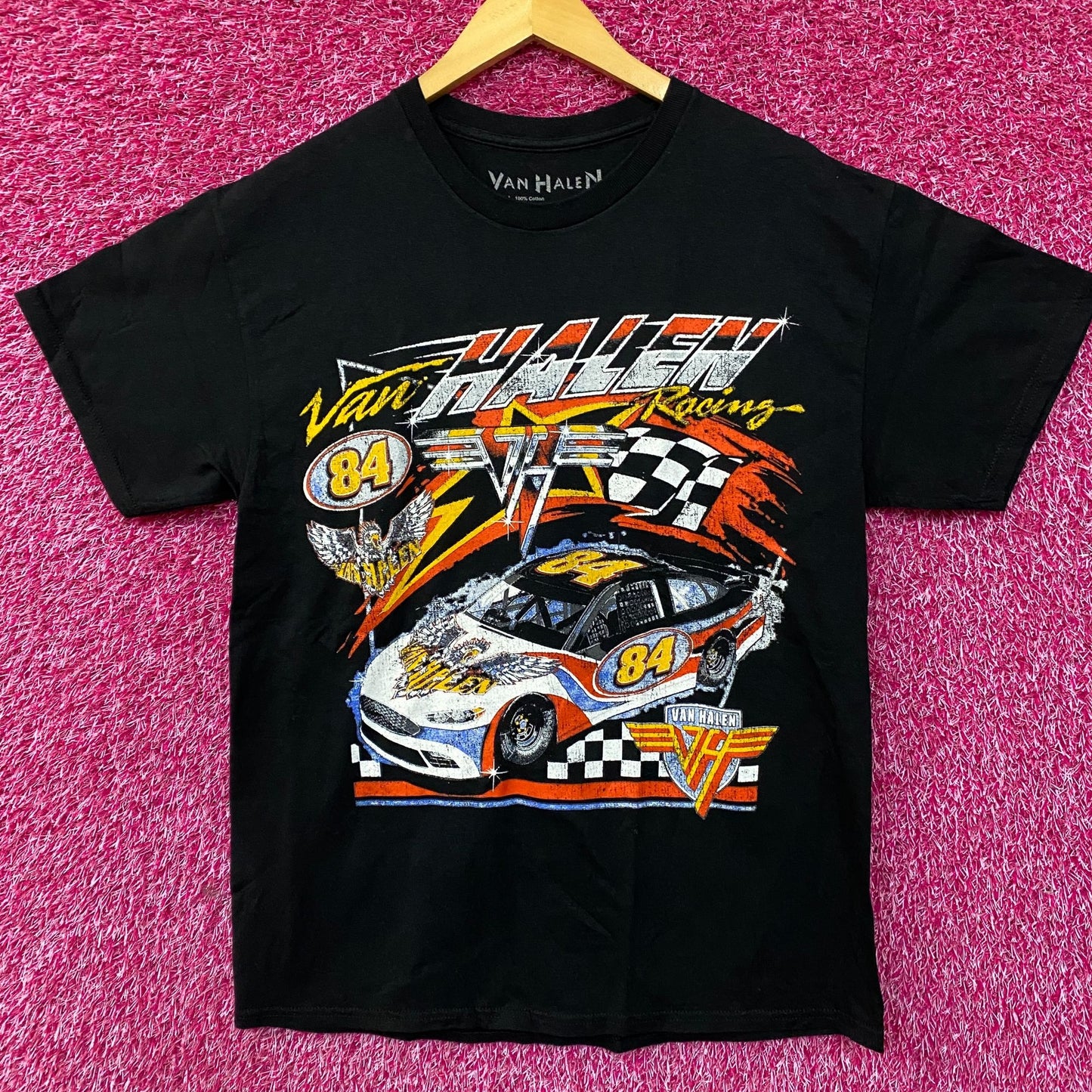 Van Halen Nascar Racing Car Graphic Design T-Shirt Medium