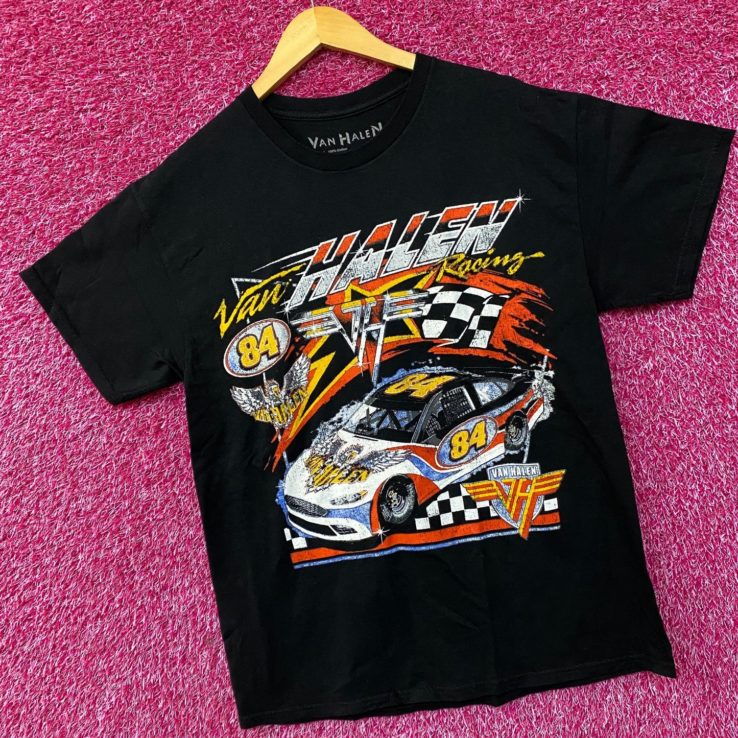Van Halen Nascar Racing Car Graphic Design T-Shirt Medium