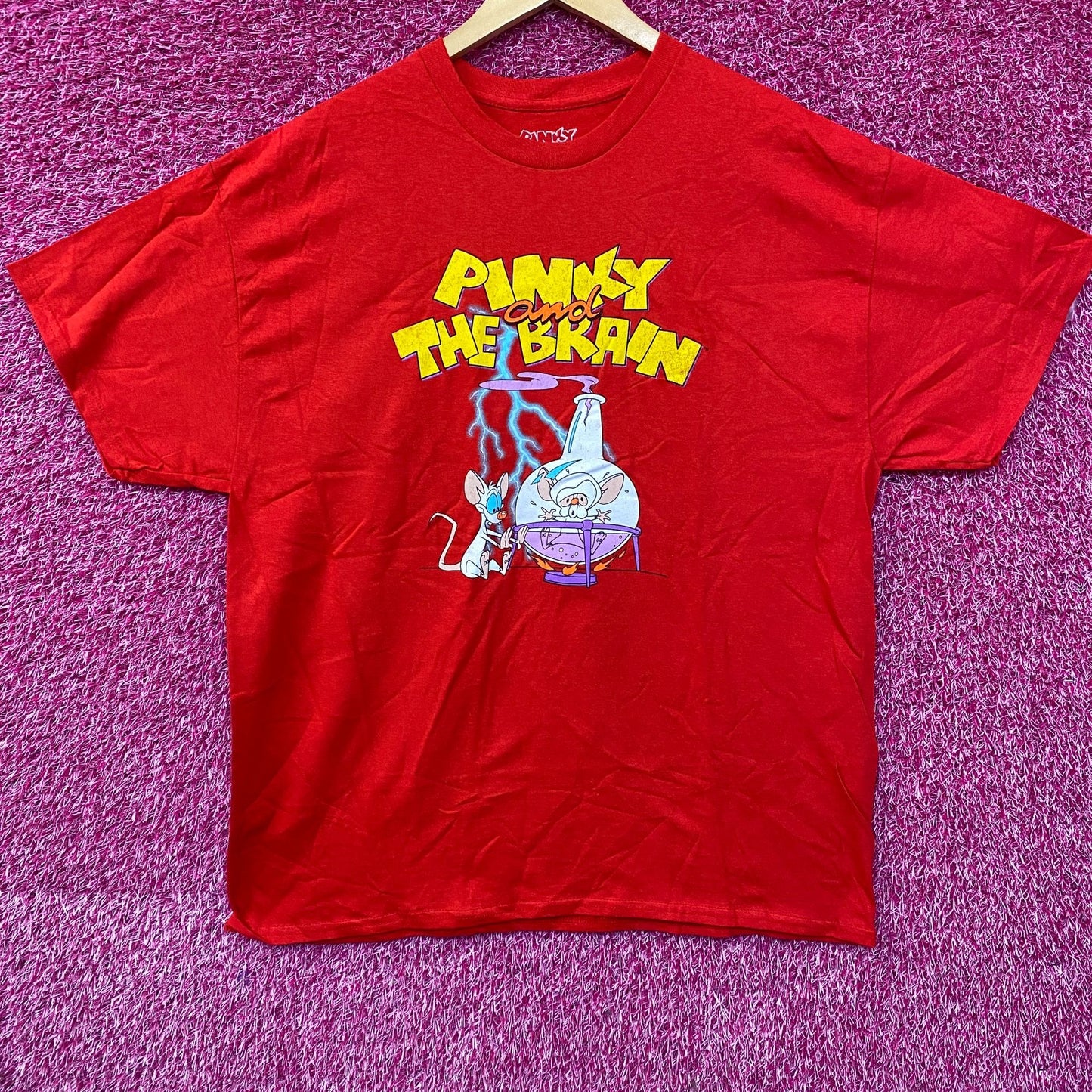 Pinky and The Brain Cartoon Retro Graphic DesignT-Shirt Large