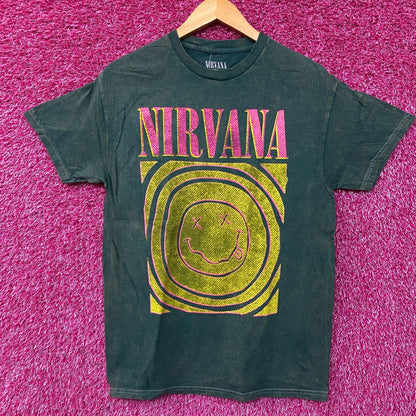 Nirvana Nevermind Album Dead Smiley Face Logo T-Shirt Medium