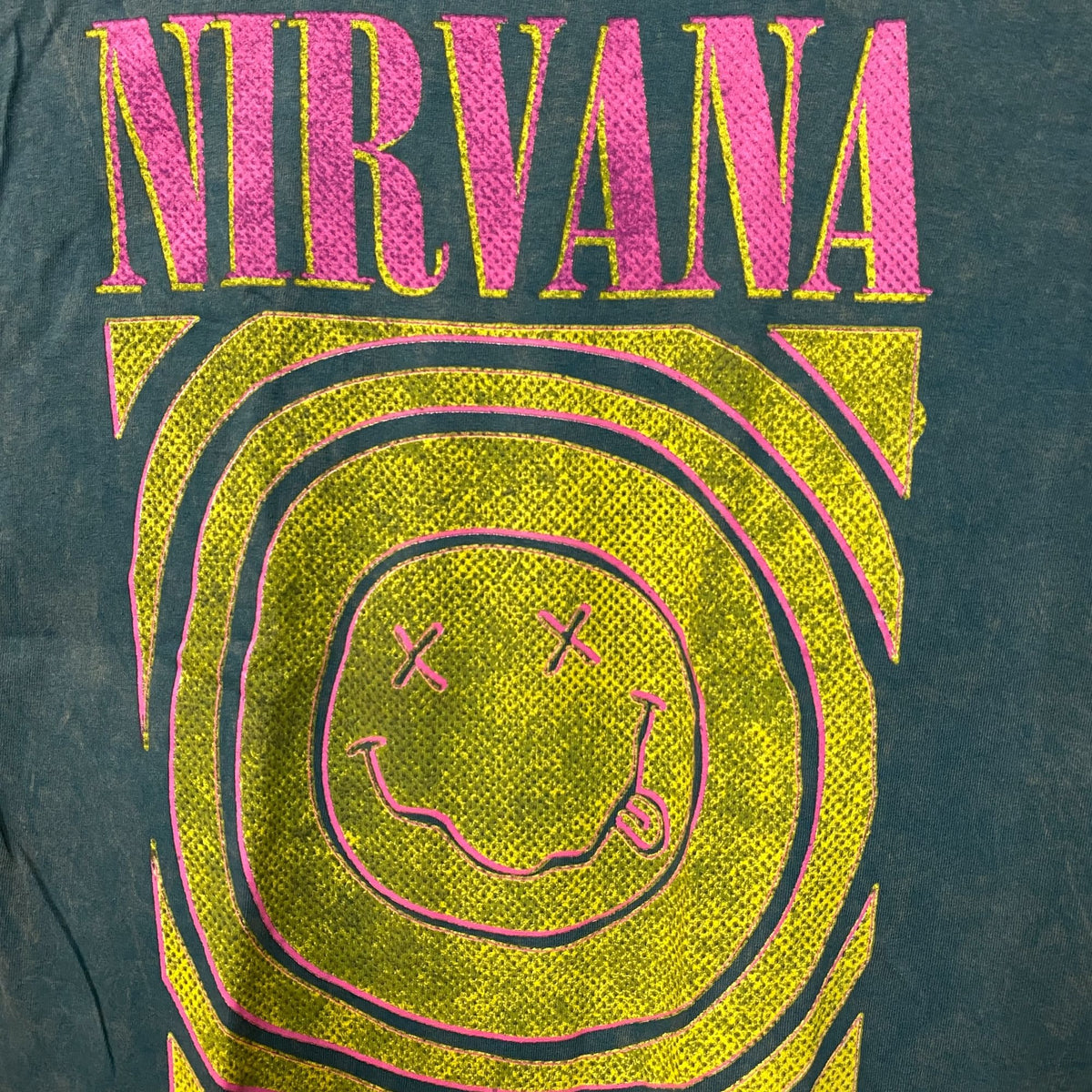 Nirvana Nevermind Album Dead Smiley Face Logo T-Shirt Medium
