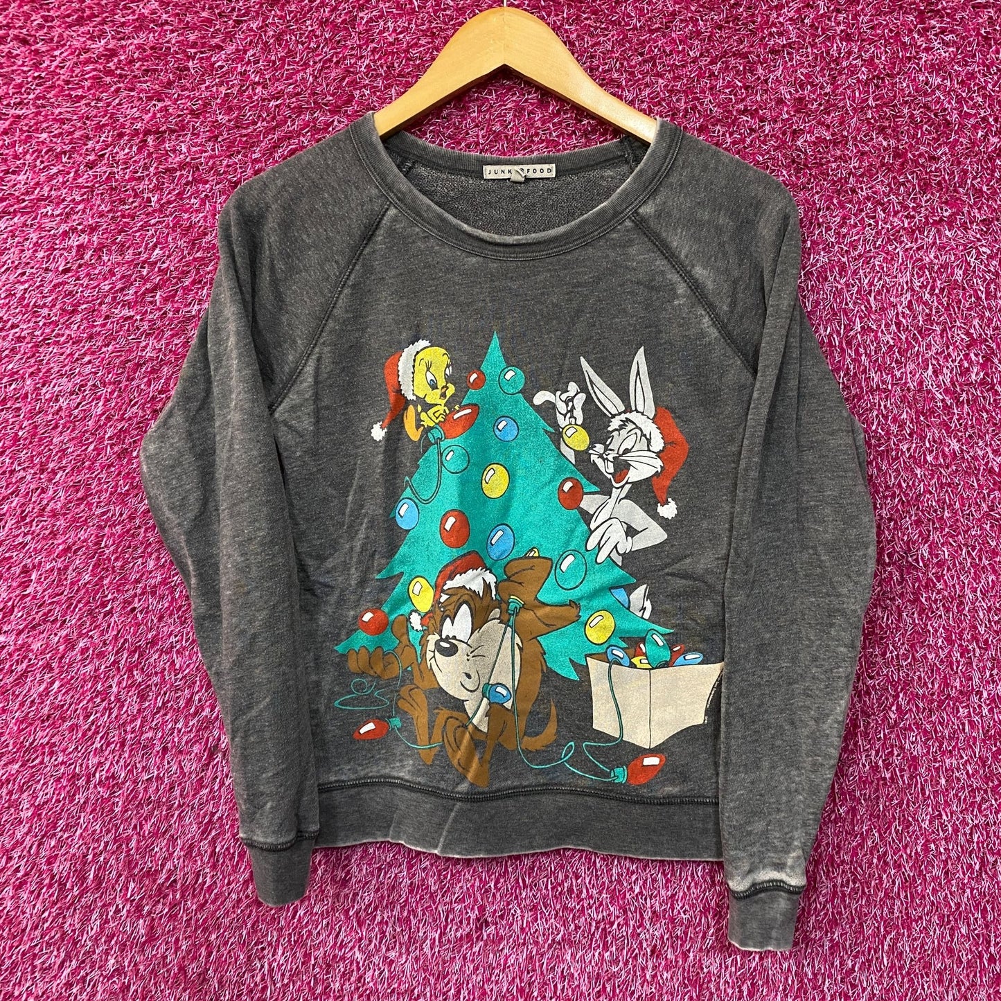Warner Bros Looney Tunes Christmas Crewneck Sweater XS