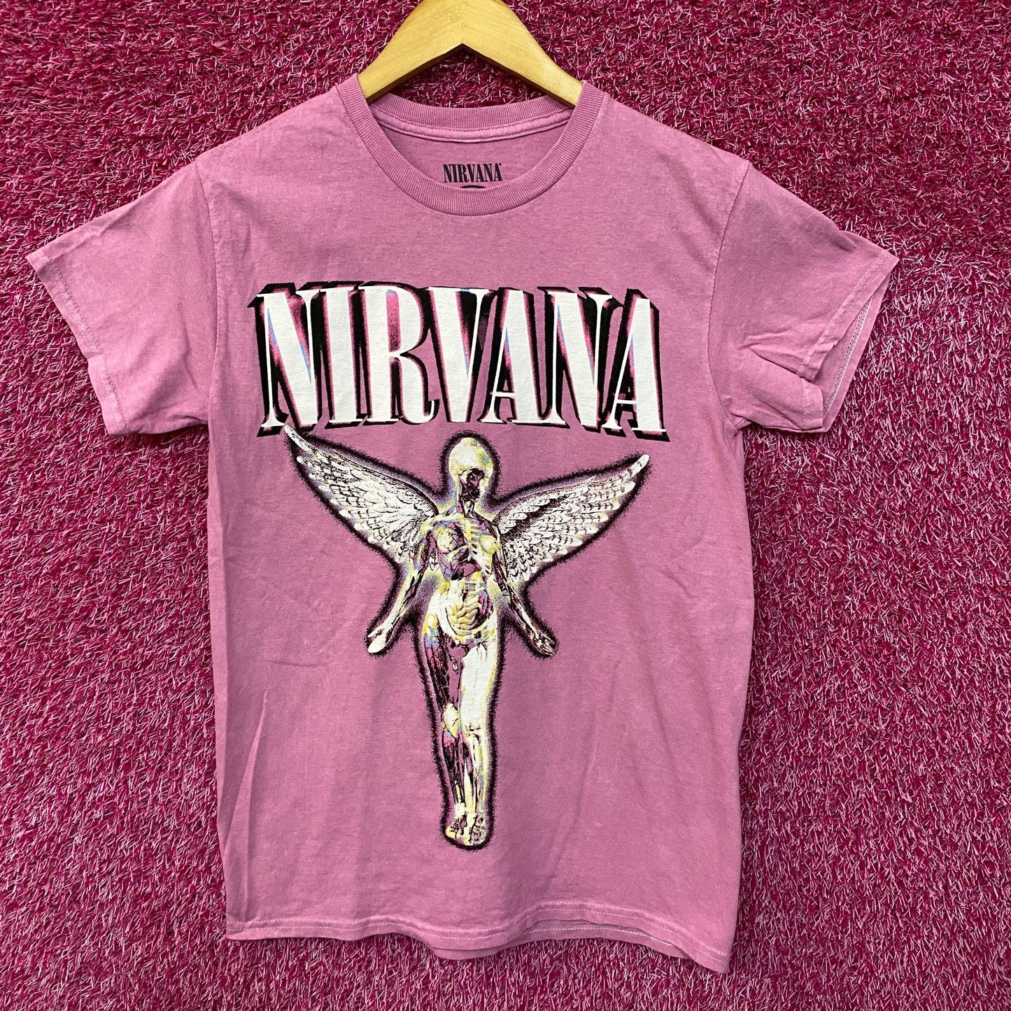 Nirvana In Utero Live 93 Rock Tour Dates Grunge Band Tee S