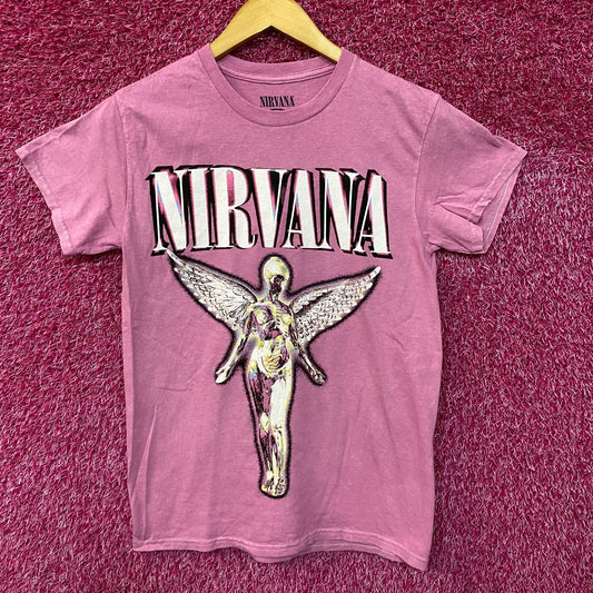 Nirvana In Utero Live 93 Rock Tour Dates Grunge Band Tee S