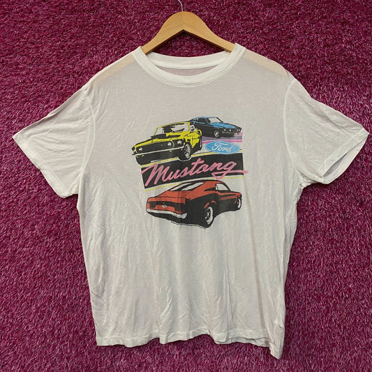 Ford Mustangs Short Sleeve Graphic Women's Tissue T-Shirt Large