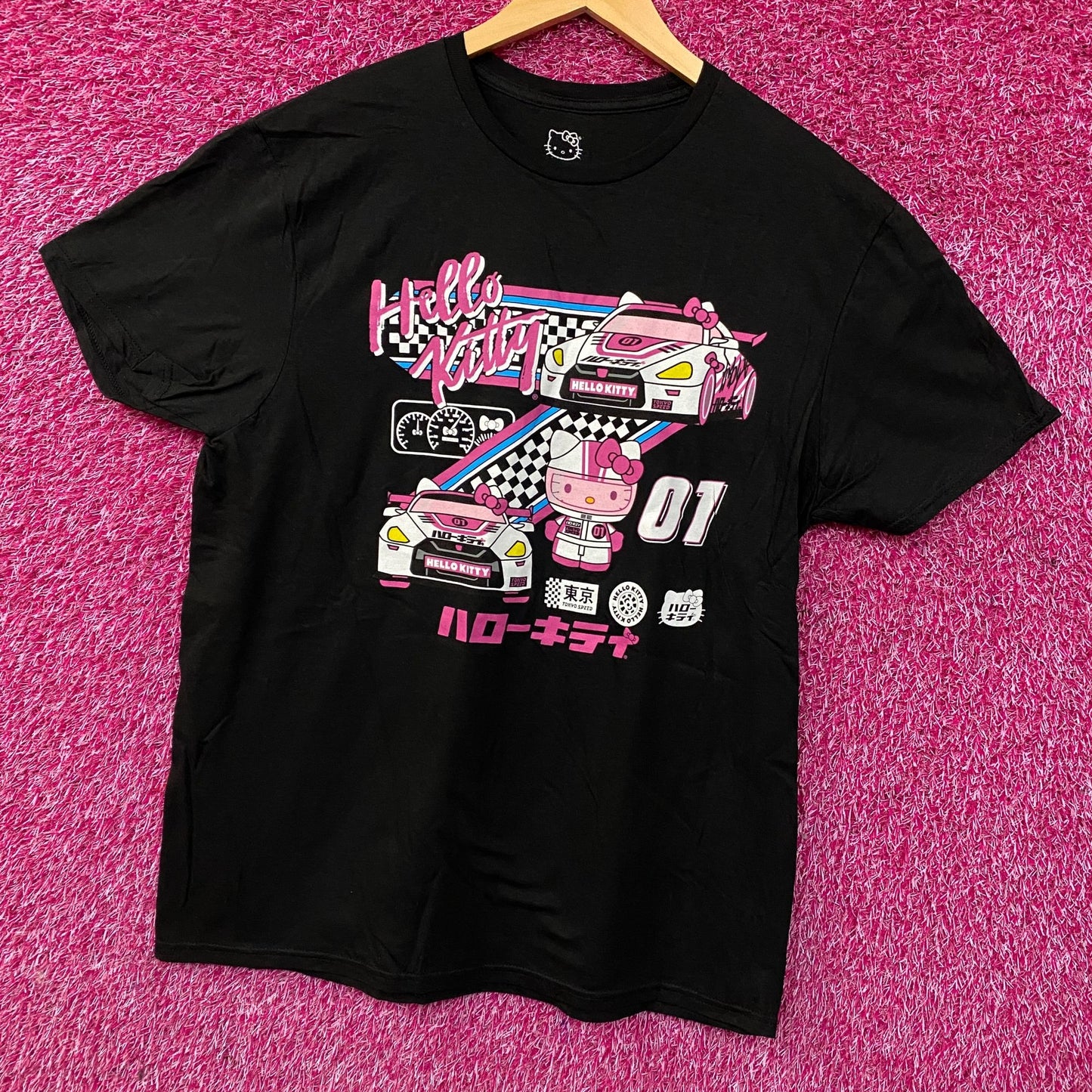 Sanrio Hello Kitty Racing Tokyo Speed Cute Graphic T-Shirt Large