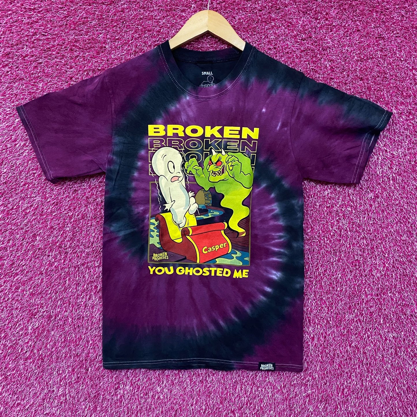 Broken Promises x Casper You Ghosted Me Tie Dye T-Shirt Small