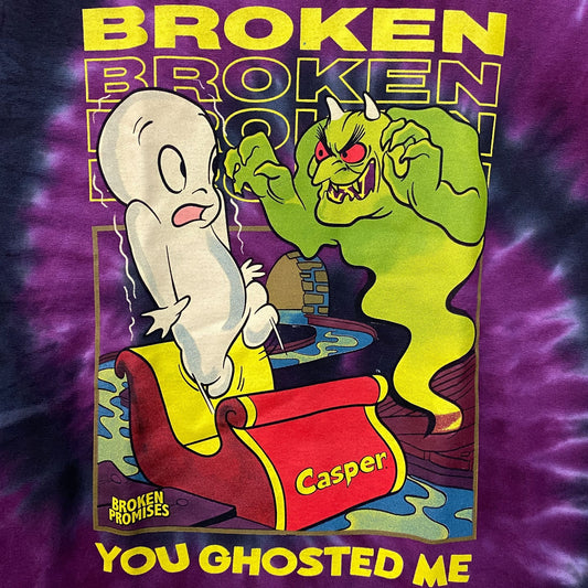 Broken Promises x Casper You Ghosted Me Tie Dye T-Shirt Small