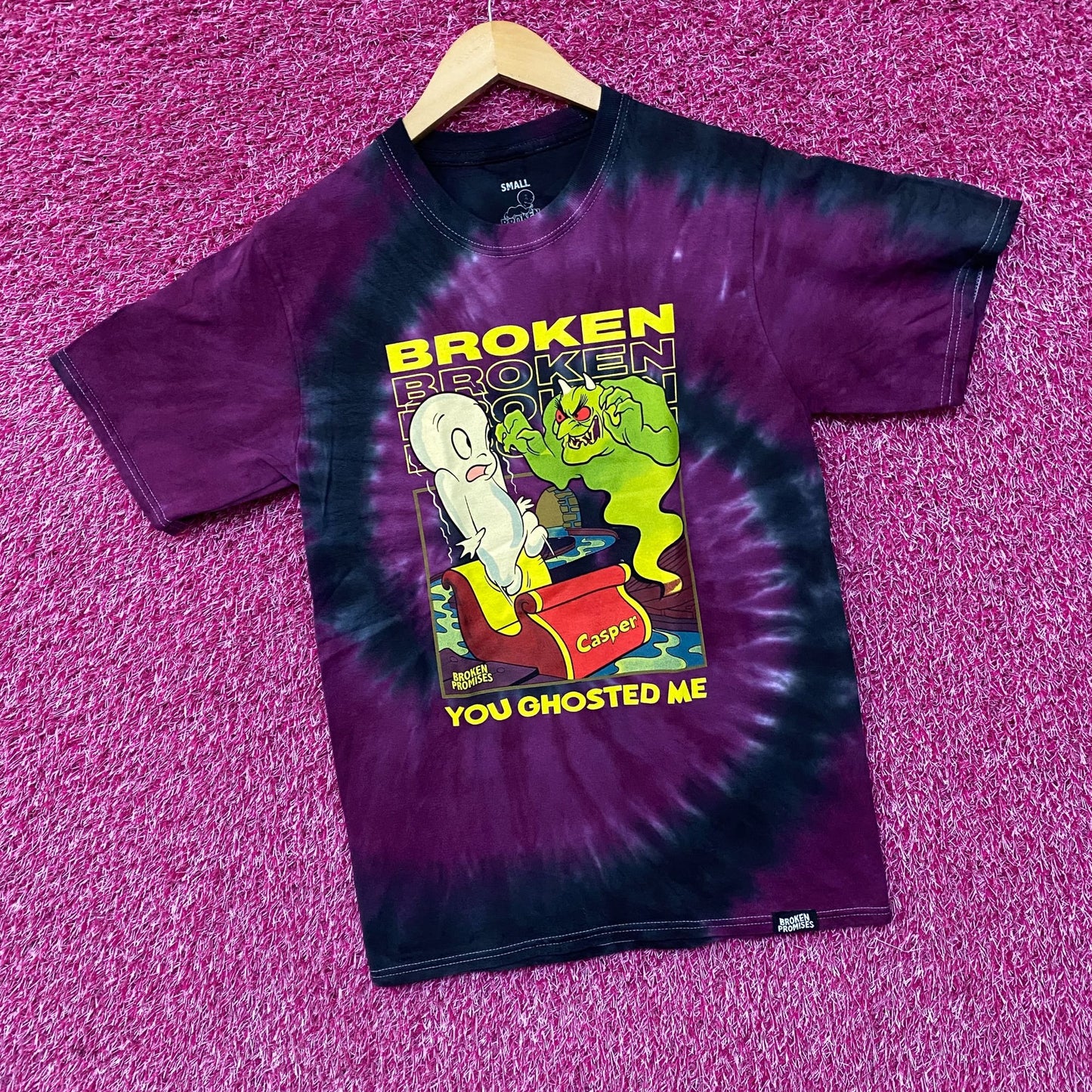 Broken Promises x Casper You Ghosted Me Tie Dye T-Shirt Small