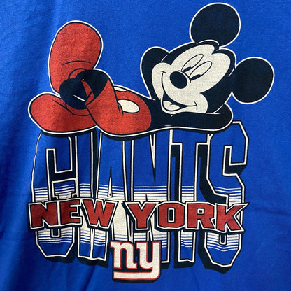 Disney x Junk Food NFL New York Giants Mickey Mouse Kick Back T-Shirt Large