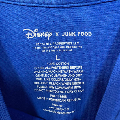 Disney x Junk Food NFL New York Giants Mickey Mouse Kick Back T-Shirt Large