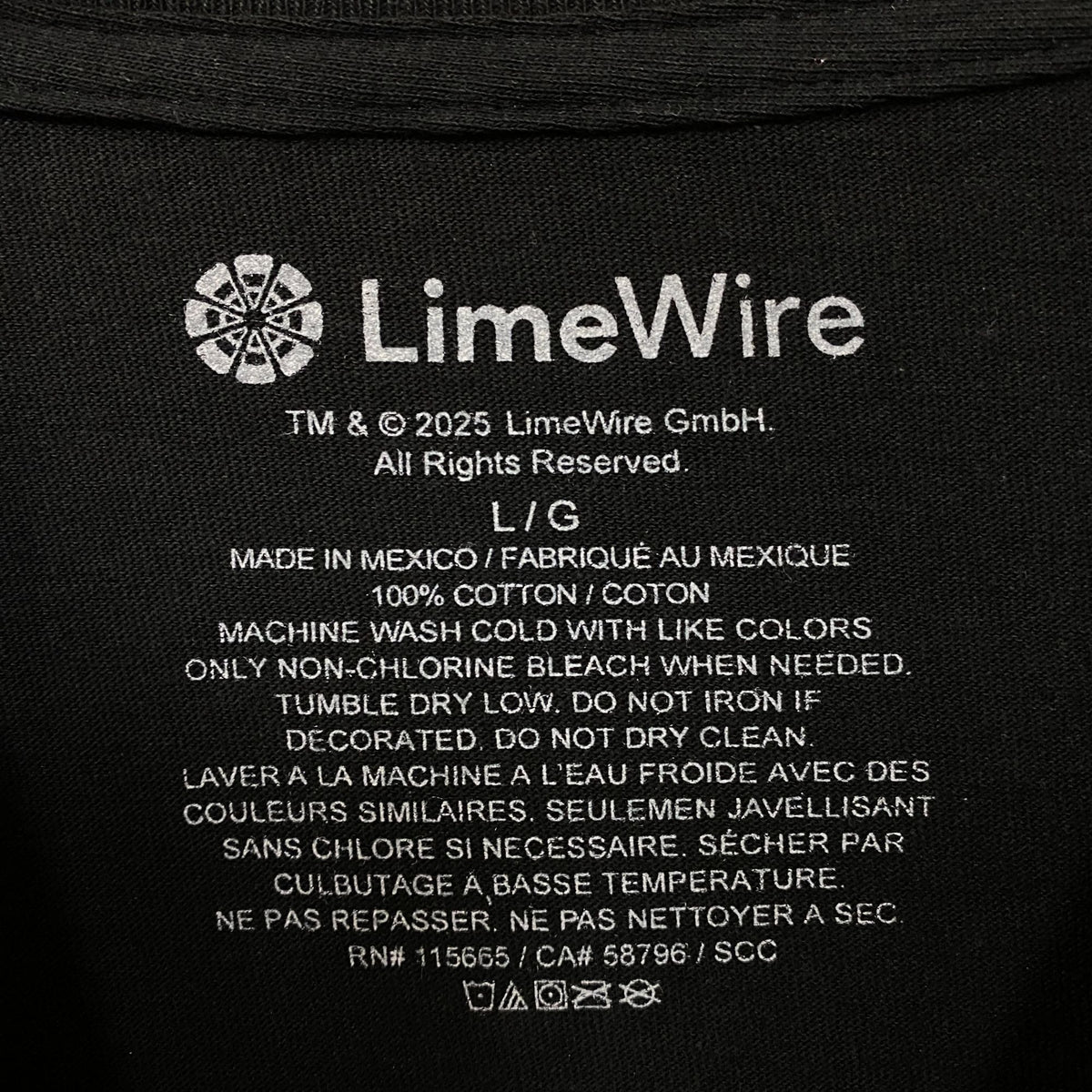 LimeWire "Download at Your Own Risk" Graphic T-Shirt Large