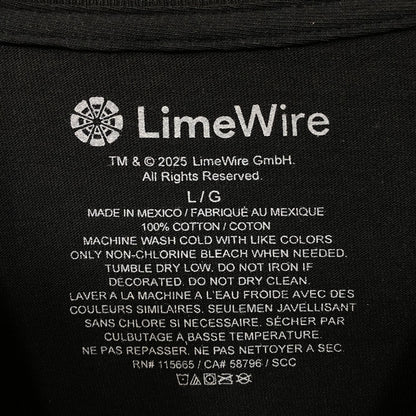 LimeWire "Download at Your Own Risk" Graphic T-Shirt Large