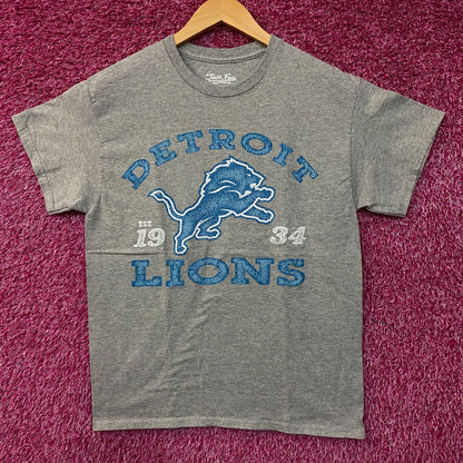 Junk Food Clothing Detroit Lions Faded Vintage Style T-Shirt Small