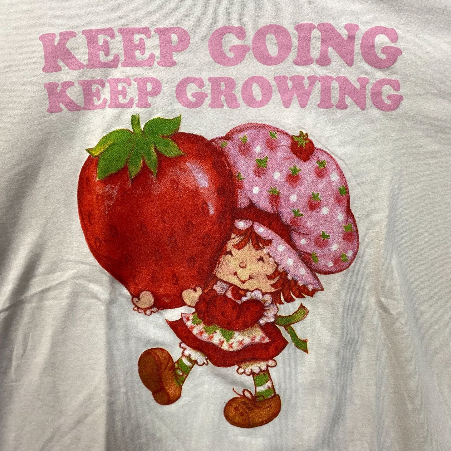 Strawberry Short Cake Keep Going Keep Growing Cute T-Shirt XL