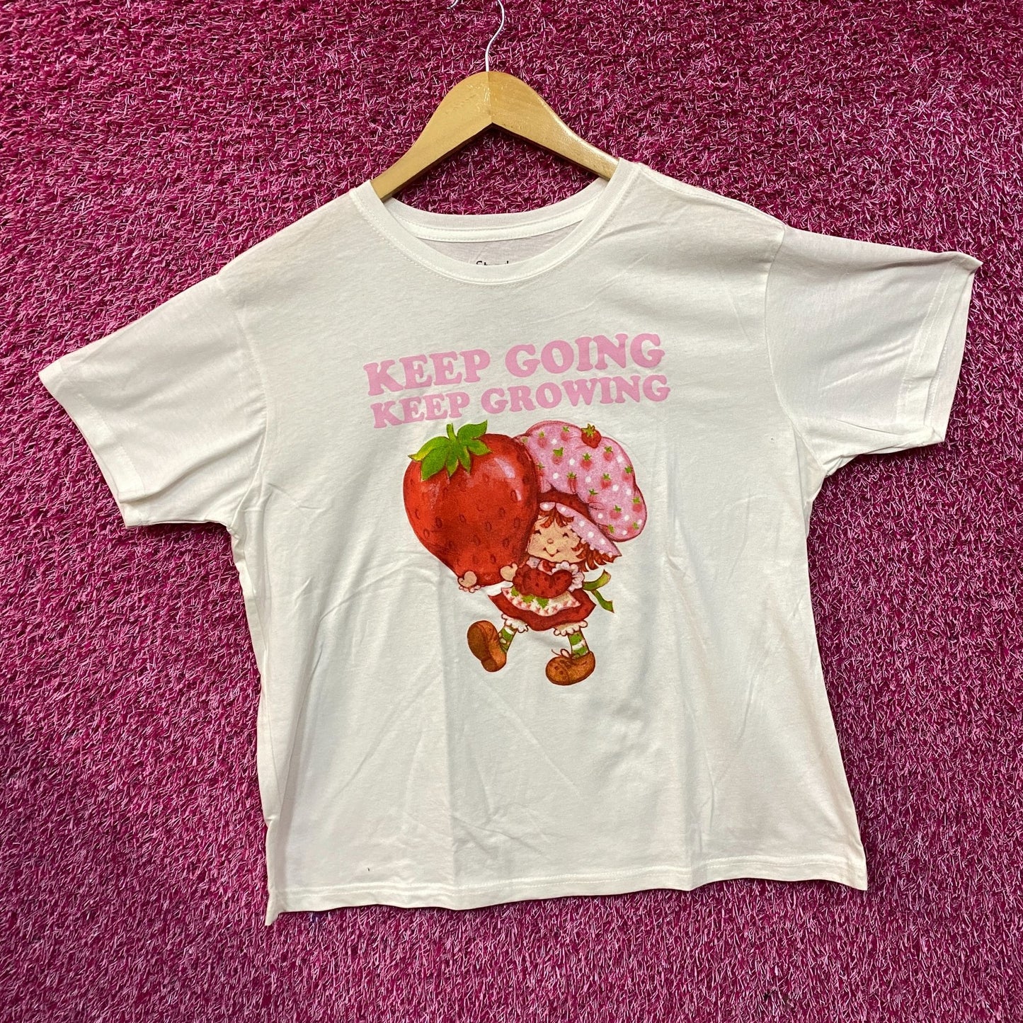 Strawberry Short Cake Keep Going Keep Growing Cute T-Shirt XL