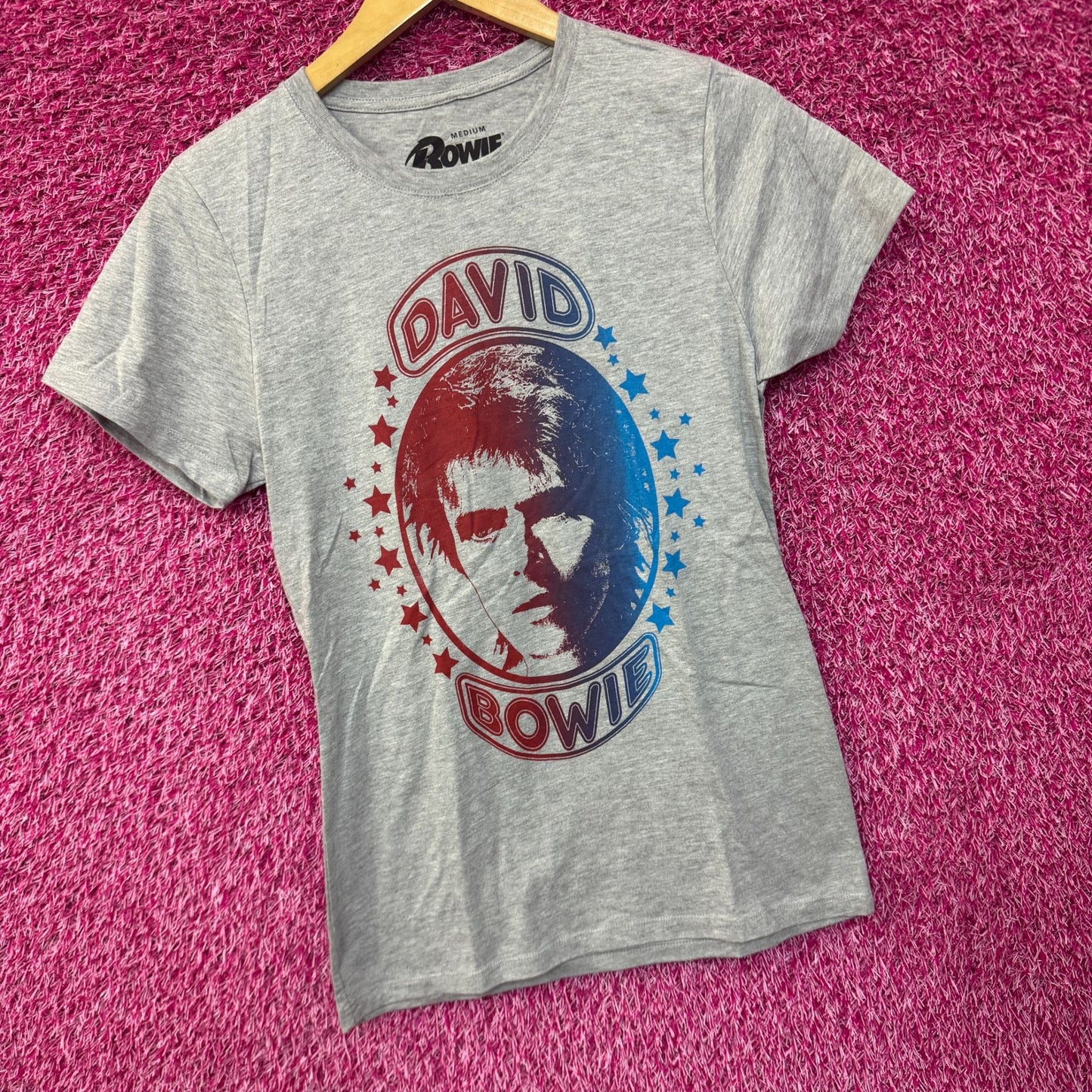 David Bowie The Man Who Sold the World Womens Rock Top M