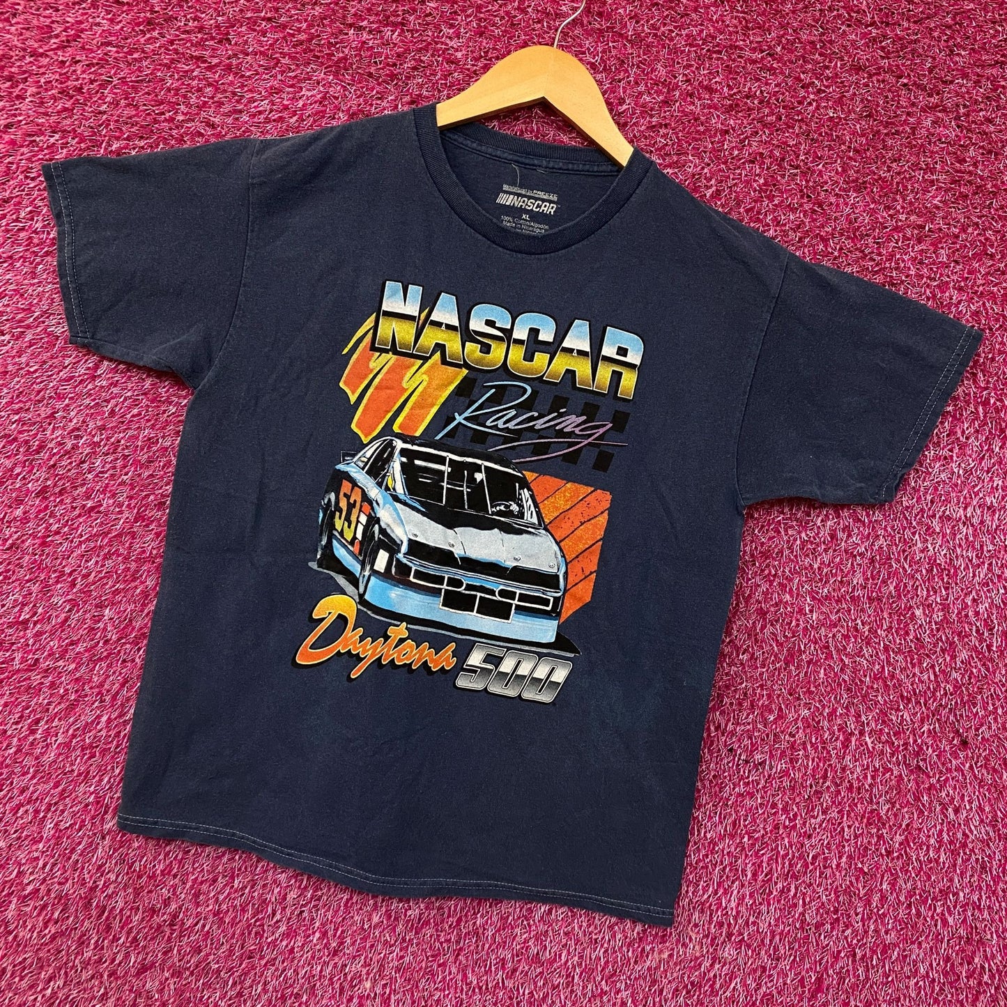 Aeropostale NASCAR Daytona 500 Vintage-Style Race Car Graphic Kids T-Shirt XL