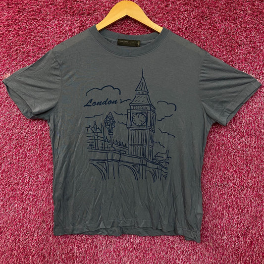 Junk Food Clothing "London Big Ben Vintage Style Women's Tissue Tee Small
