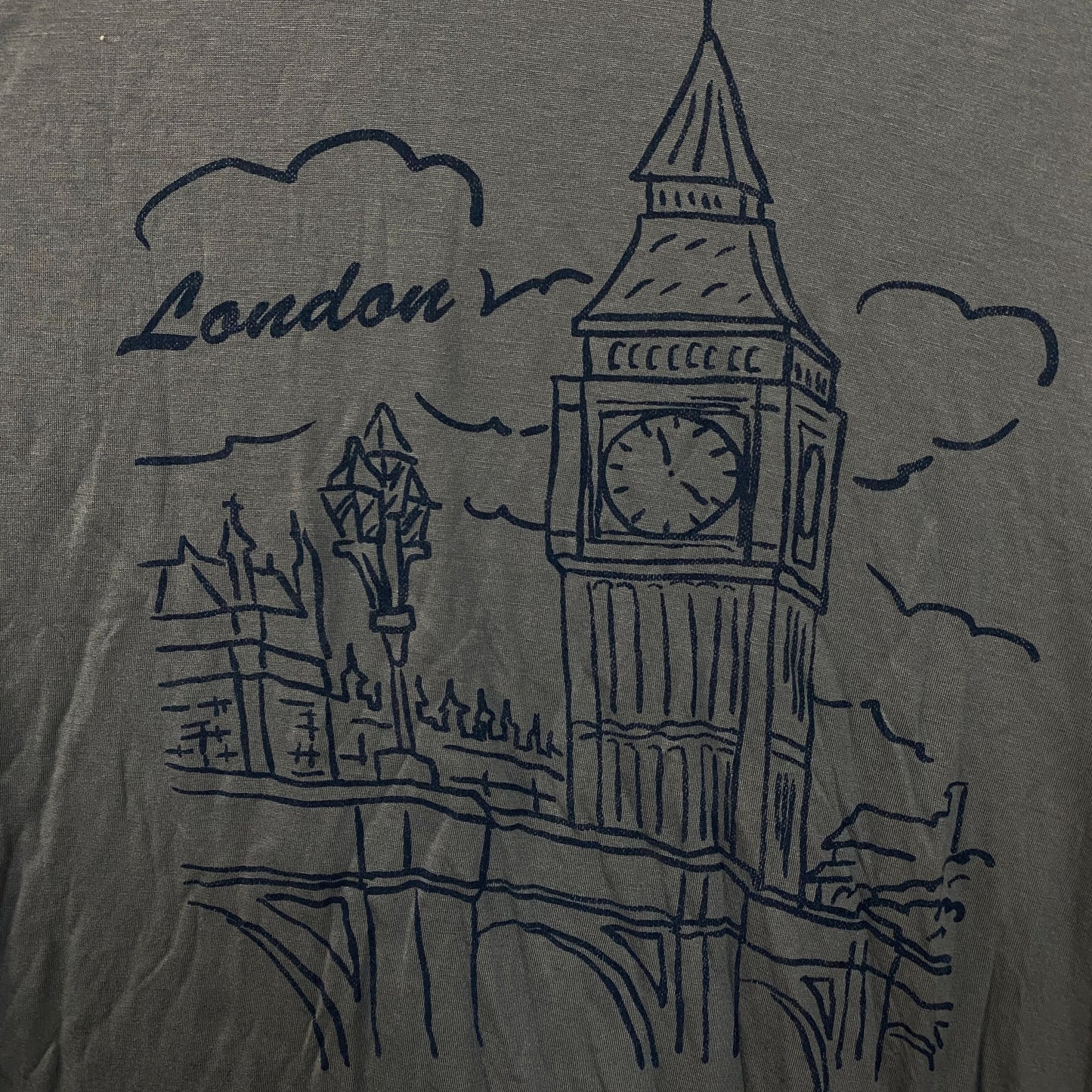 Junk Food Clothing "London Big Ben Vintage Style Women's Tissue Tee Small