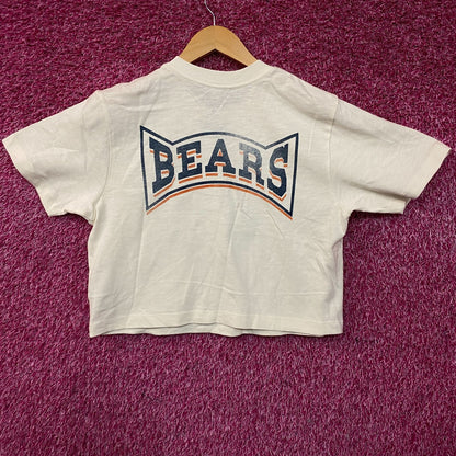 Junk Food Clothing Women's NFL Chicago Bears Mock Neck Crop Tee Small