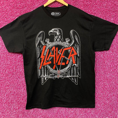Slayer Silver Eagle Band Logo T-Shirt XL