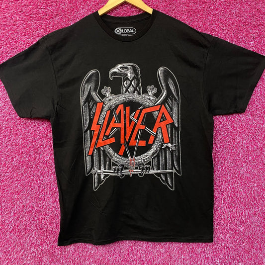 Slayer Silver Eagle Band Logo T-Shirt XL