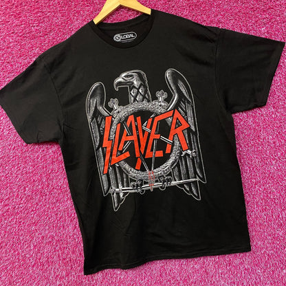 Slayer Silver Eagle Band Logo T-Shirt XL
