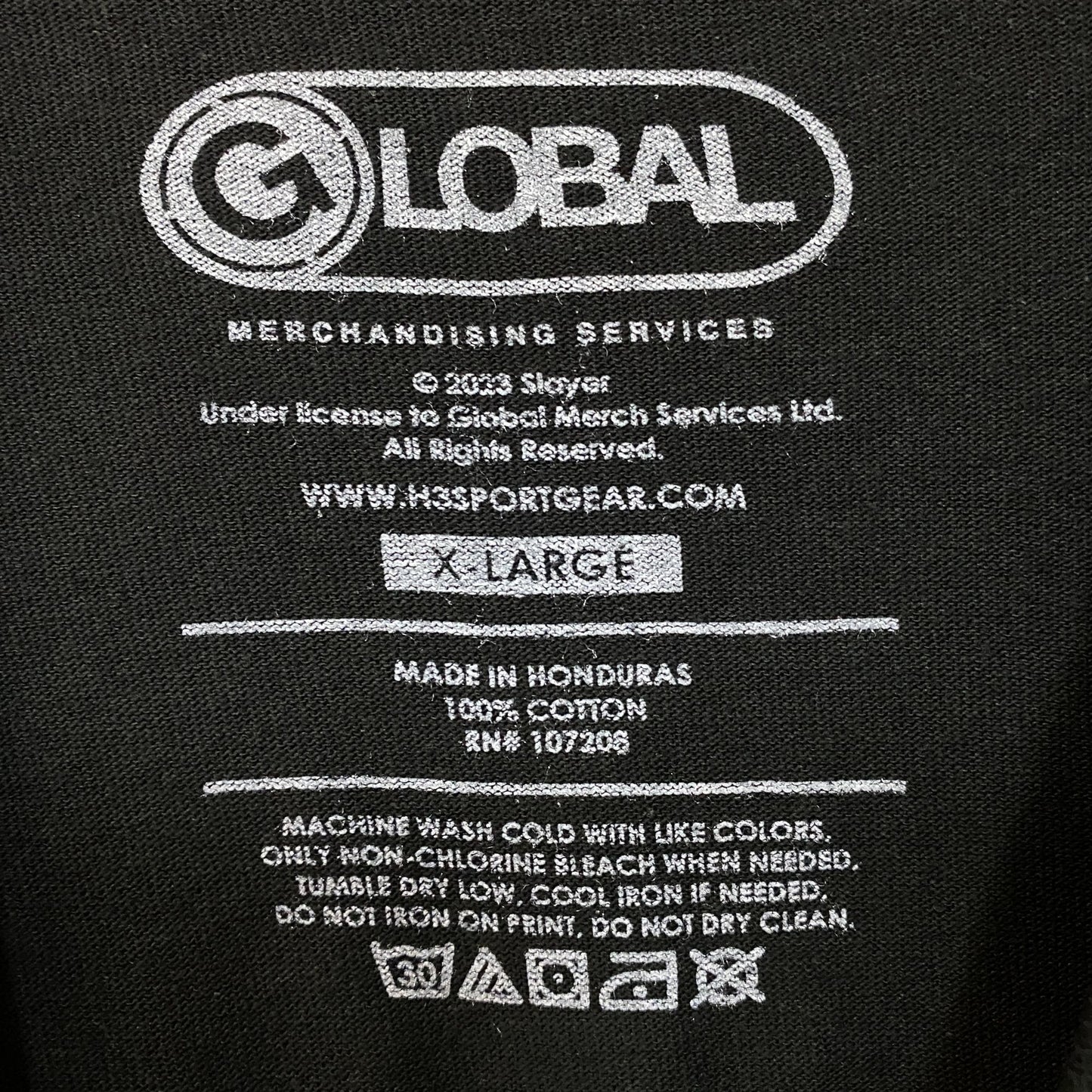 Slayer Silver Eagle Band Logo T-Shirt XL