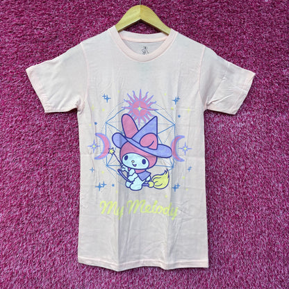 Sanrio My melody Kawaii Witch Graphic Design T-Shirt Small