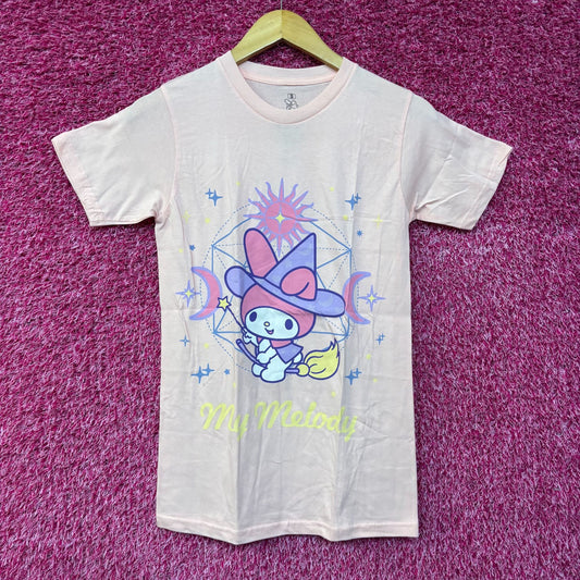 Sanrio My melody Kawaii Witch Graphic Design T-Shirt Small