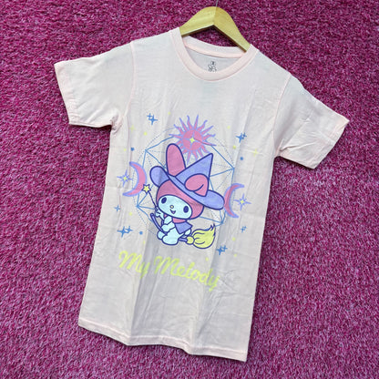 Sanrio My melody Kawaii Witch Graphic Design T-Shirt Small