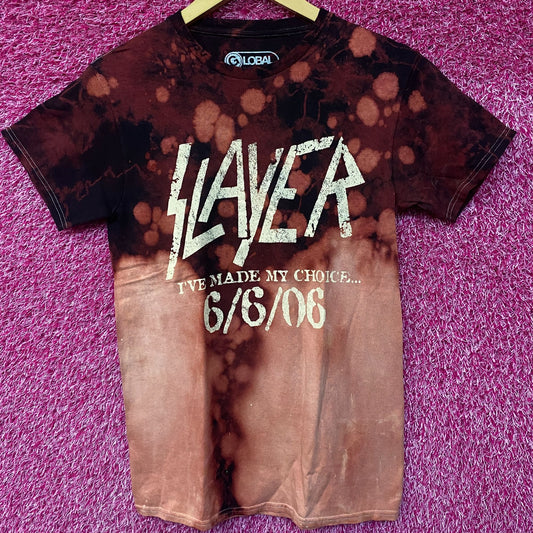 Slayer I’ve Made my Choice 666 Tie Dye Rock Tshirt size Small