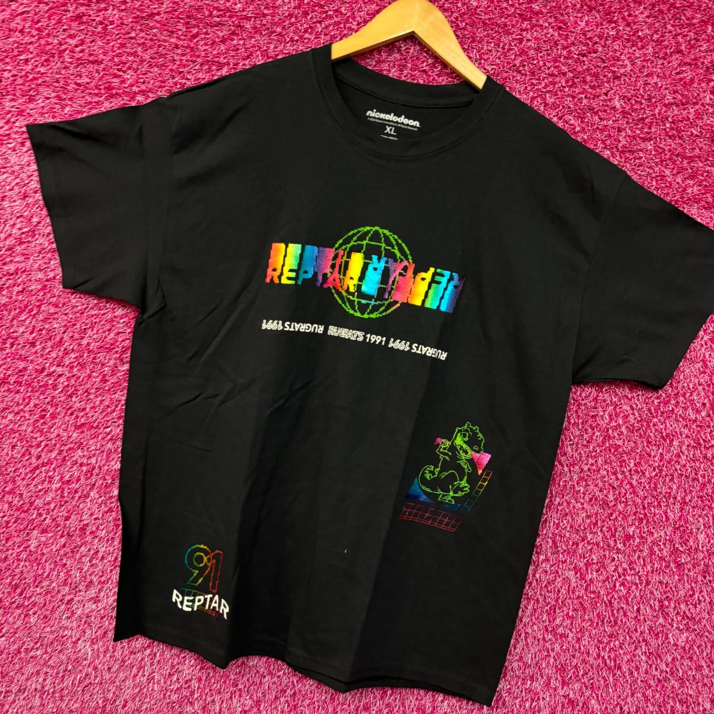 Nickelodeon Reptar 91 Shiny Tshirt size XL