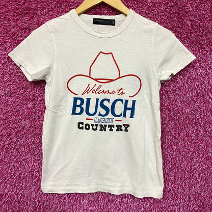 Welcome To Busch Light Country Vintage Style T-Shirt Extra Small