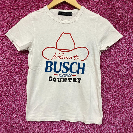 Welcome To Busch Light Country Vintage Style T-Shirt Extra Small