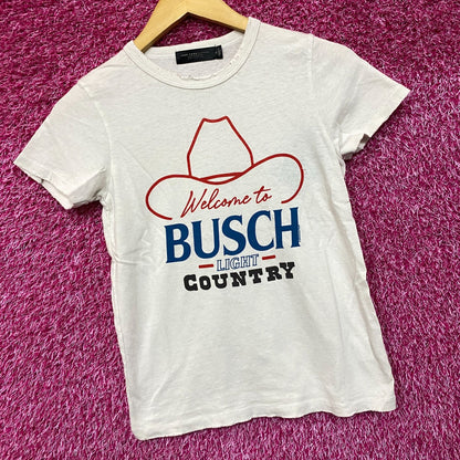 Welcome To Busch Light Country Vintage Style T-Shirt Extra Small