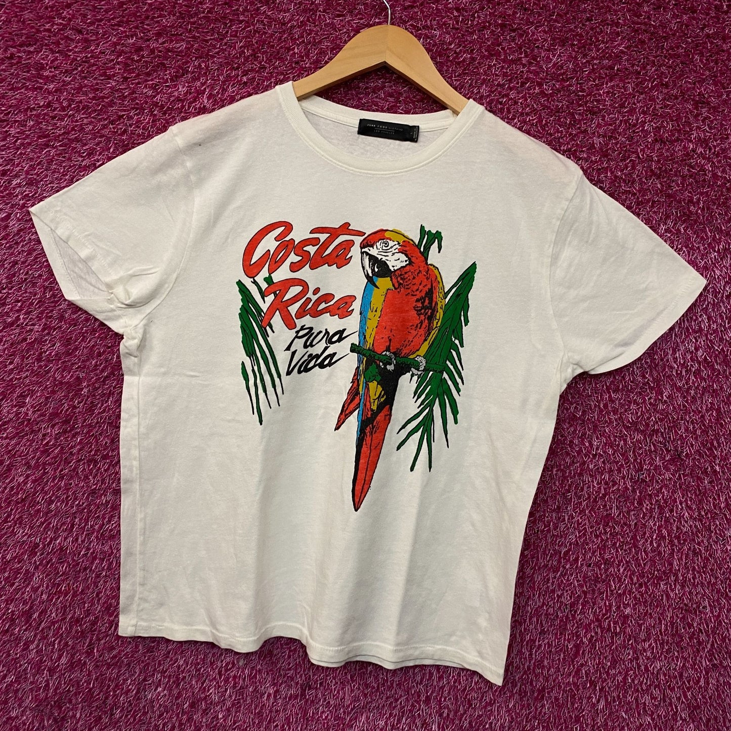 Junk Food Clothing Women's Costa Rica Vintage Style Women's Graphic Tee Large