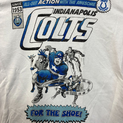 Junk Food X Marvel The Avengers Indianapolis Colts For the Shoe T-Shirt Small