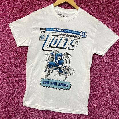 Junk Food X Marvel The Avengers Indianapolis Colts For the Shoe T-Shirt Small